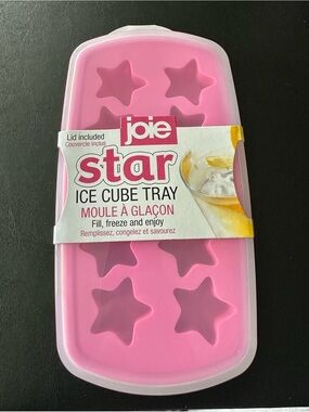 Joie Pink Star Silicone Ice Cube Tray with Lid